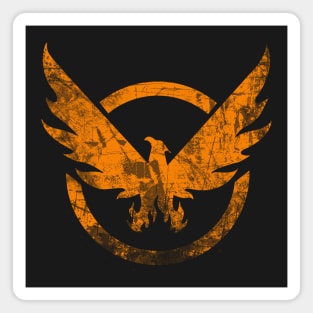 The Division - Orange Grunge Logo Magnet